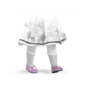 Туфли сиреневые с цветочком, для кукол 42 см