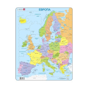 Пазл Политическая карта Европы (русский), 37 деталей